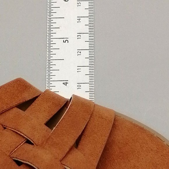 Qupid Women Block High Heel Ankle Strap Sandal Heel Zipper Cushion Brown Sz 8.5 - Picture 6 of 10